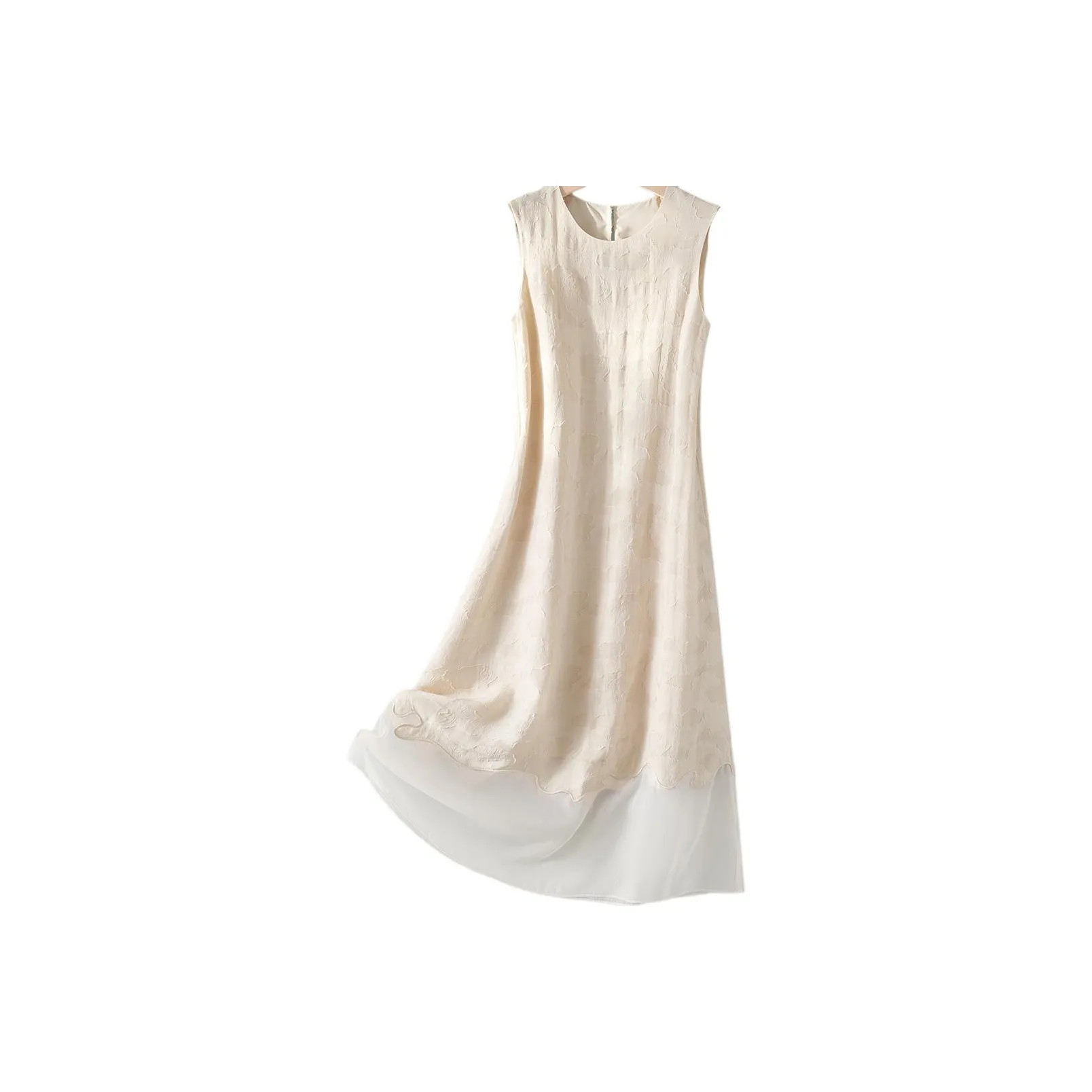 IHIMI Без рукавов Платье Женское Бежевый Абрикос