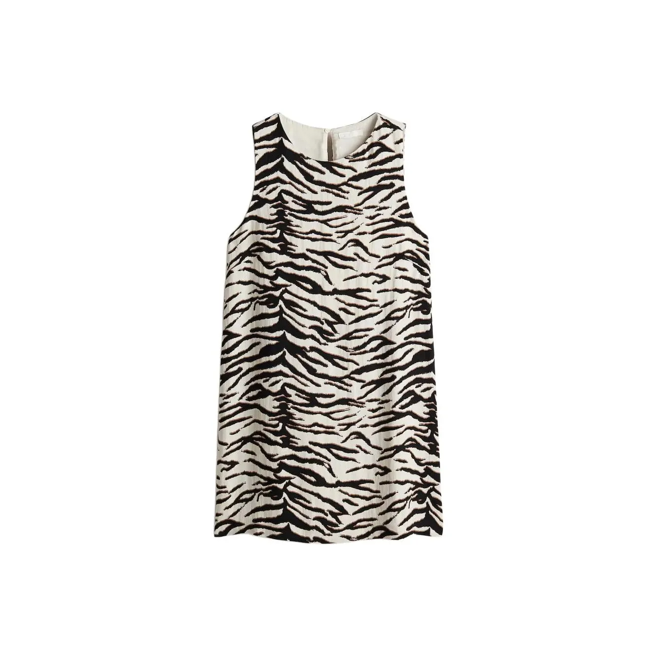 H&M Sleeveless Dress Women's Cream/Zebra Print