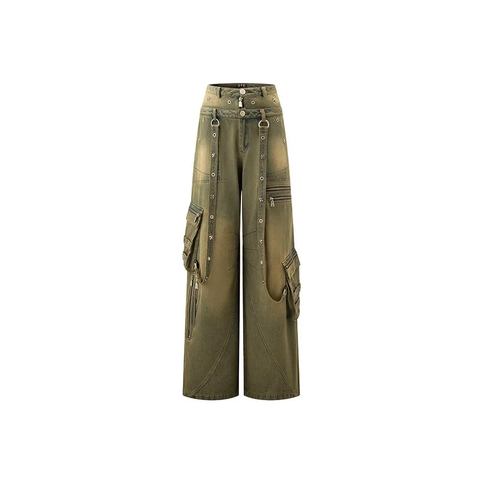 BE ALL KABUTO Jeans Women's Yellow Green