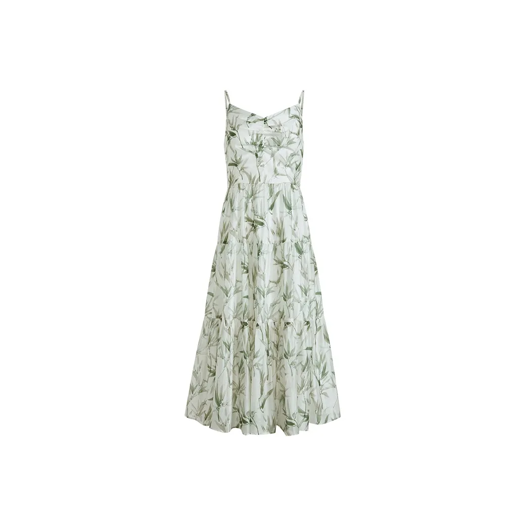 KUOSE Slip Dress Women's Gray Green