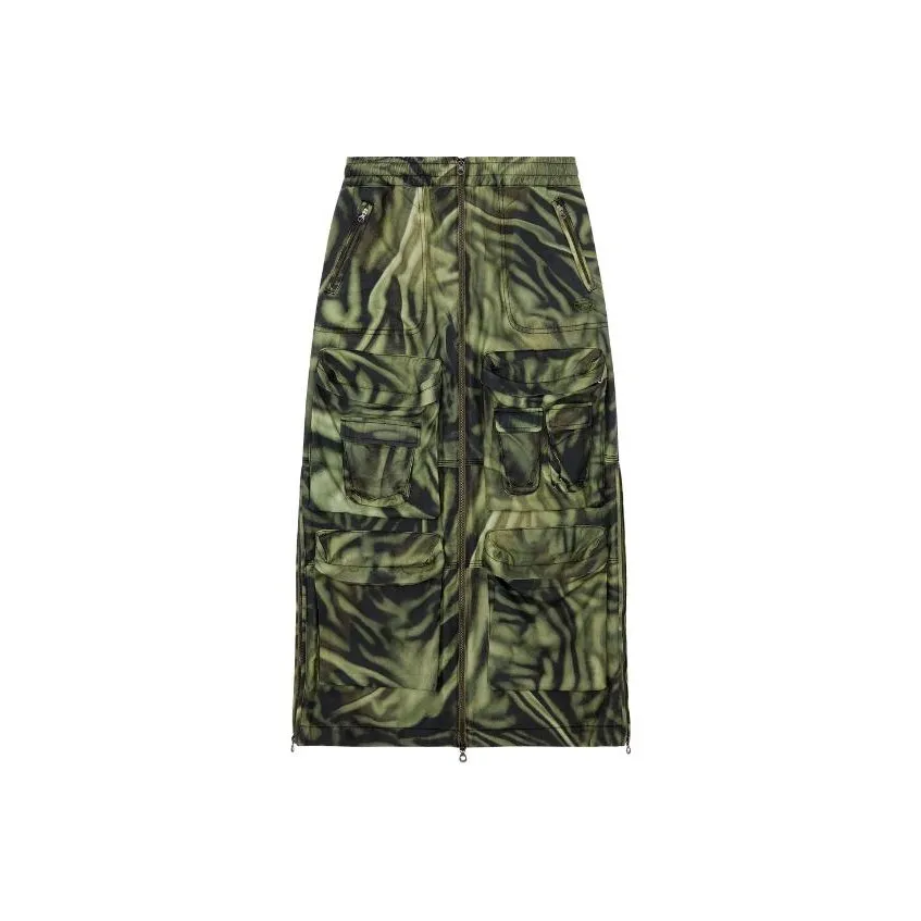 DIESEL O-Mirtow Zebra-print Midi Skirt