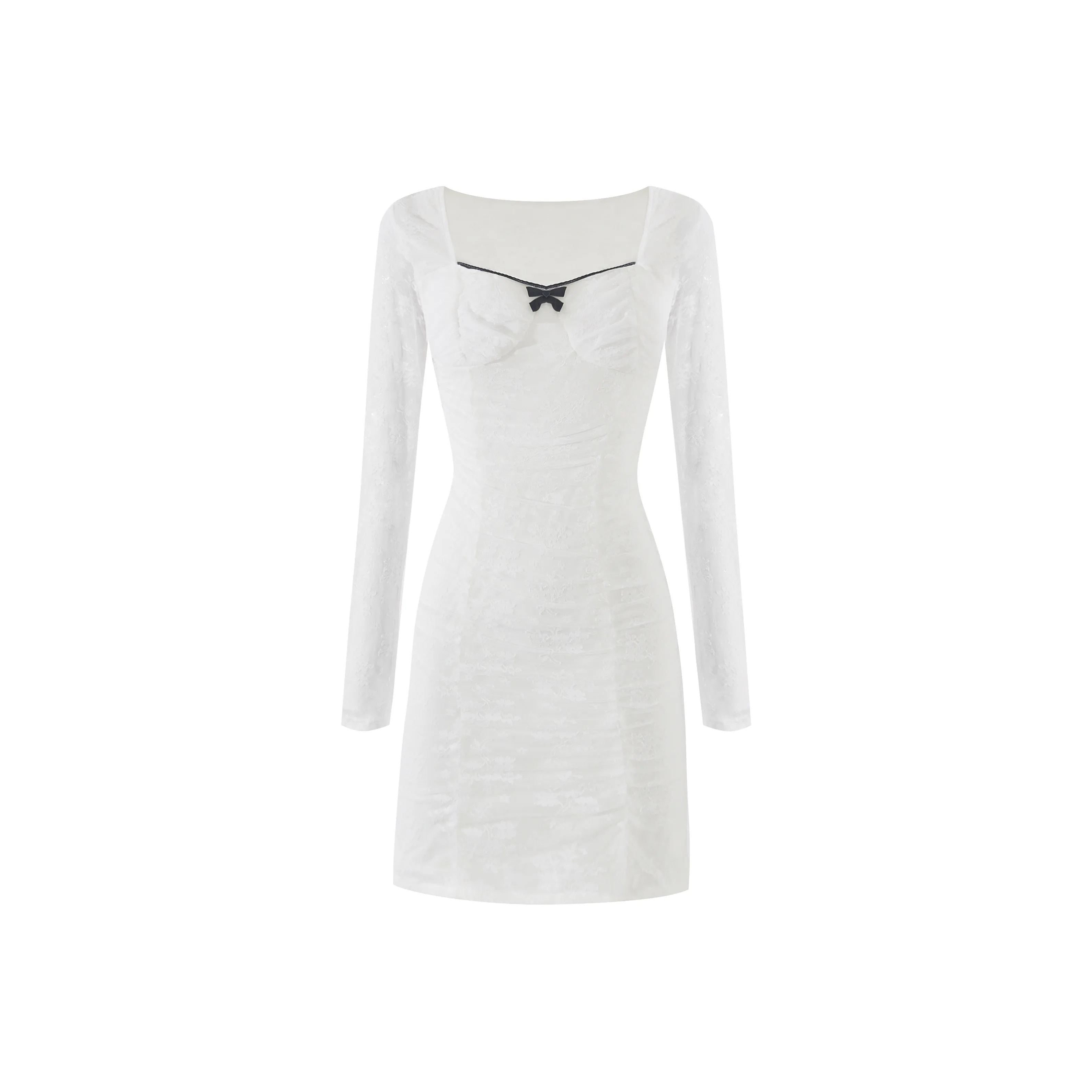 Qiuerle Long Sleeved Dress Women's White