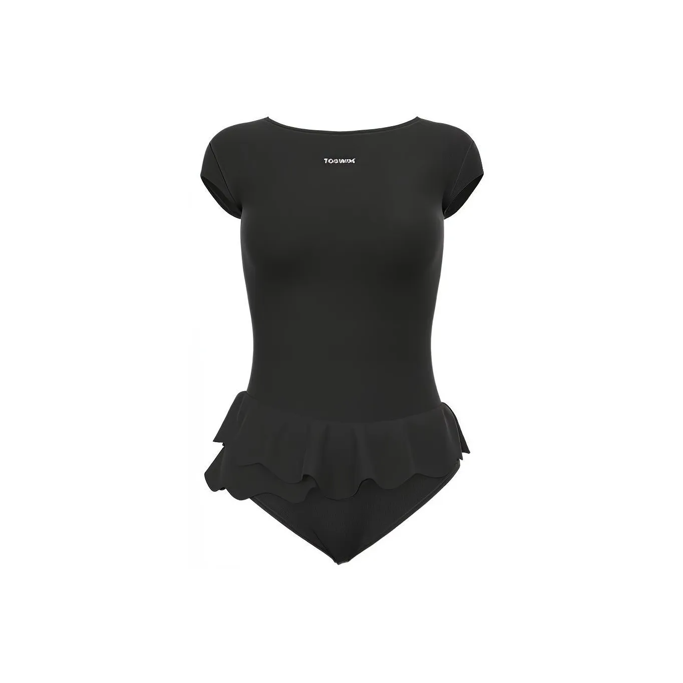 TOSWIM One Piece Swimsuits Women's Black Leaf Double Lotus