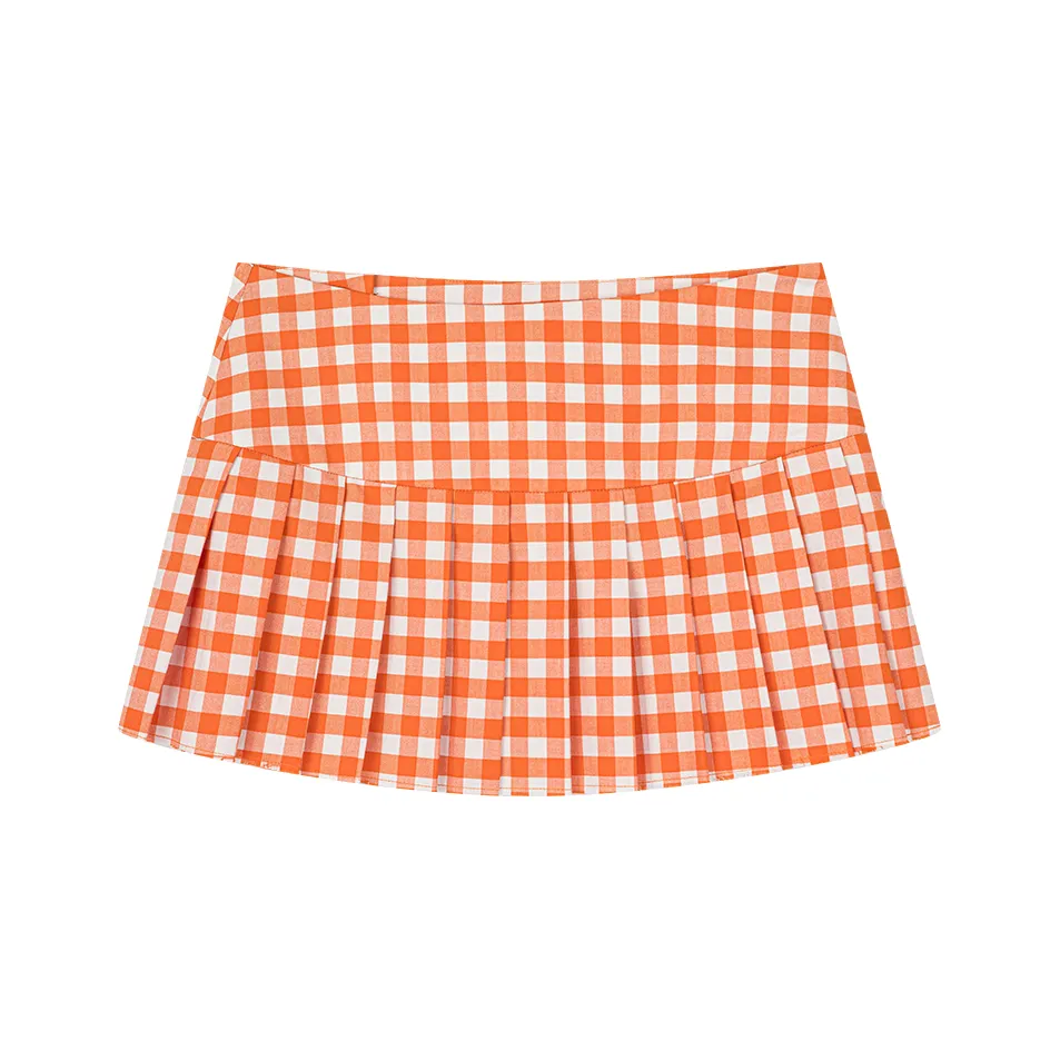 UOOYAA Апельсин Женские Повседневные Короткие Юбки