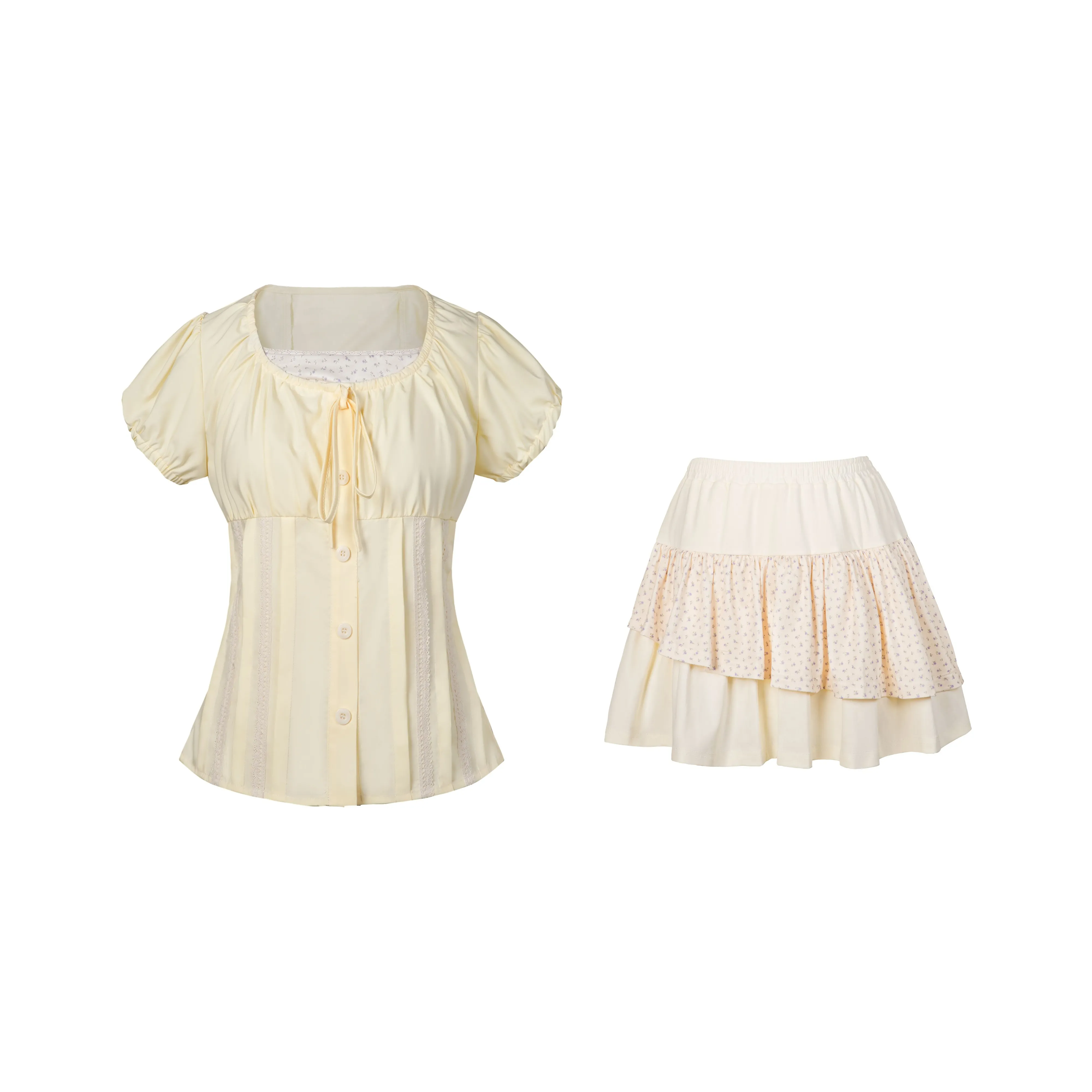 Umoumo Комплект с юбкой Женские Желтый