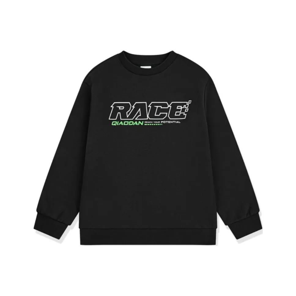 QIAODAN Свитшот Черный Молодежный Зеленый Подростки