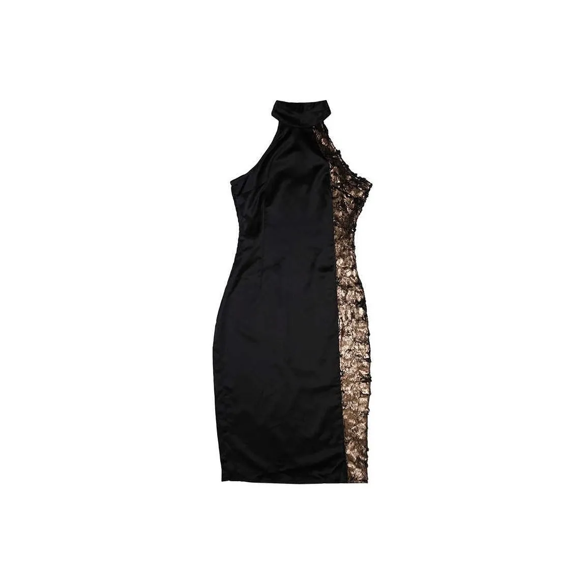 REJJ Без рукавов Платье Женское Золотое