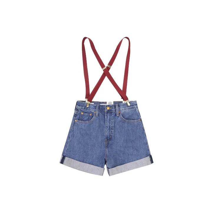 Levis Синие Женские Джинсовые Шорты