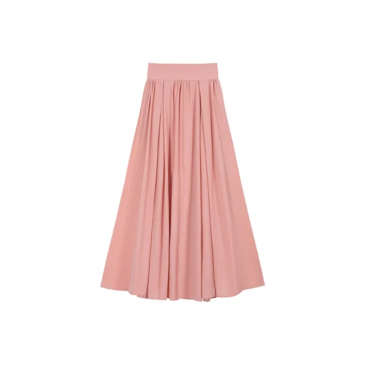 PZGE Повседневный Длинный Юбка Женская Оранжевая Розовая