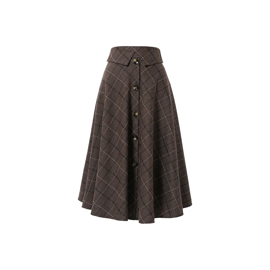 SOON FLOWER Повседневная длинная юбка женские темный кофейный