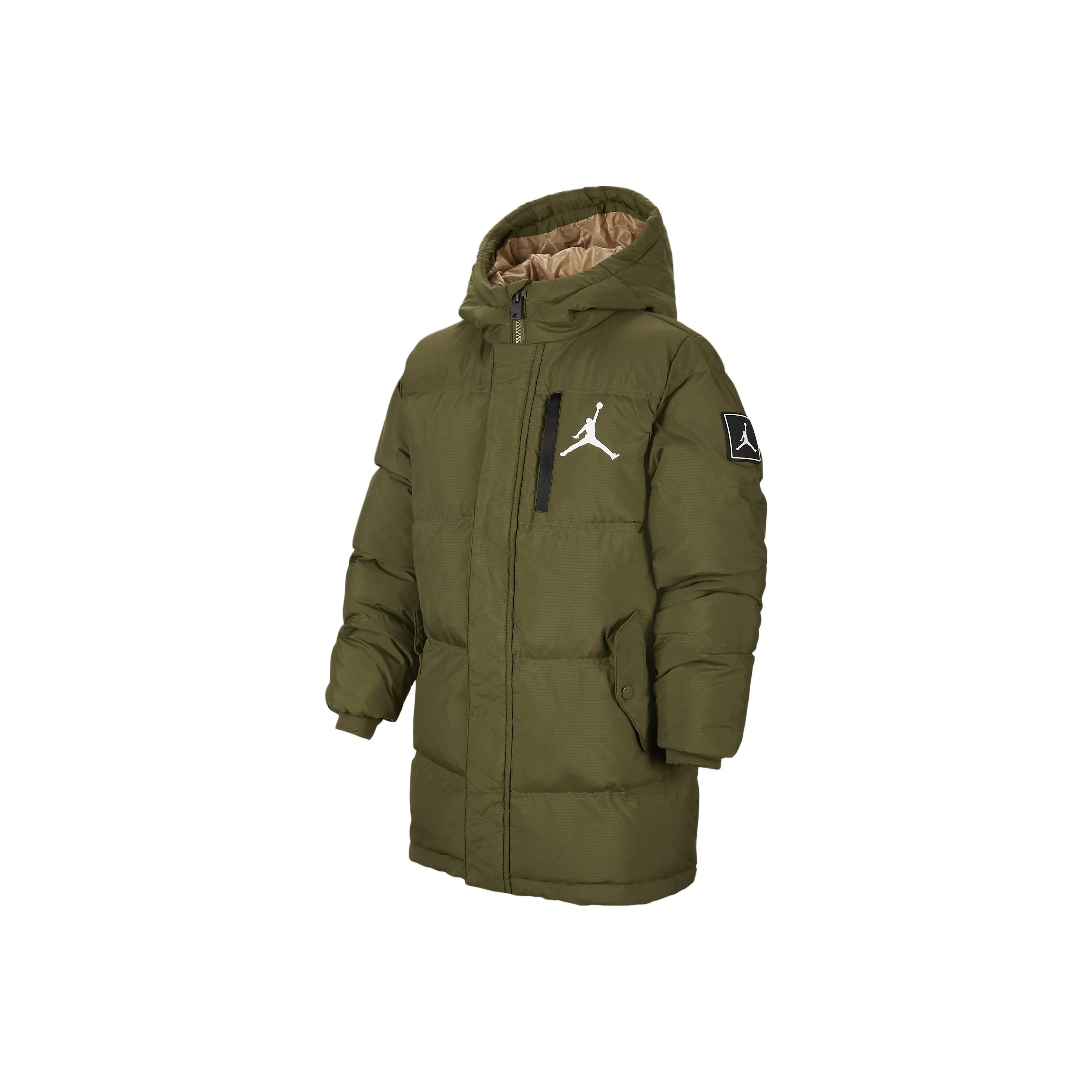 Джордан Хлопковый пуховик Midlength Цвет холста Оливково-зеленый Детский