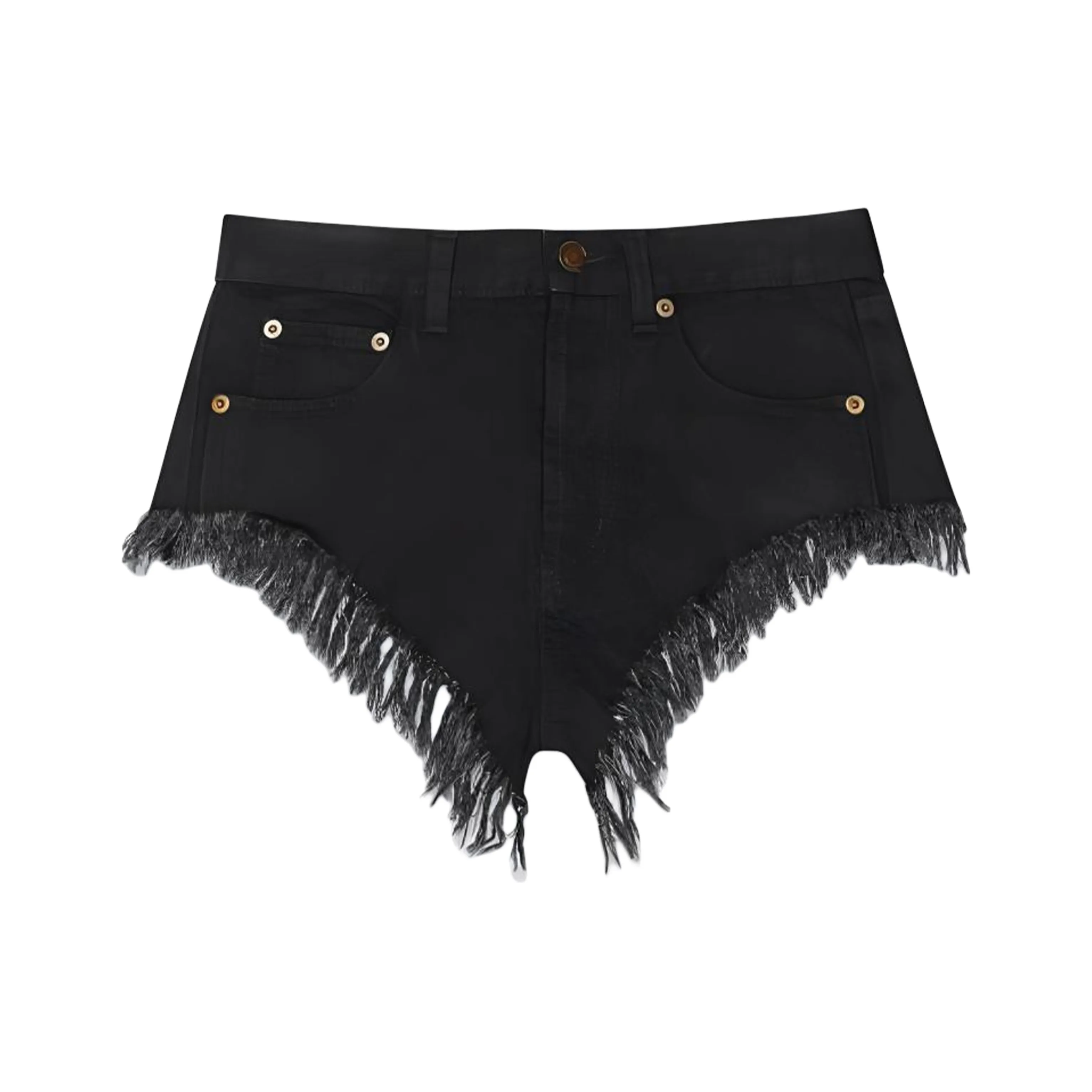 SAINT LAURENT Джинсовые шорты Женские Черные