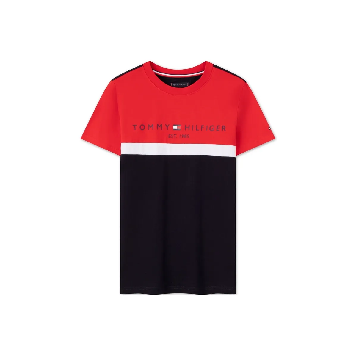 Tommy Hilfiger T-рубашка Красная и Темно-синяя Многоцветная Детская