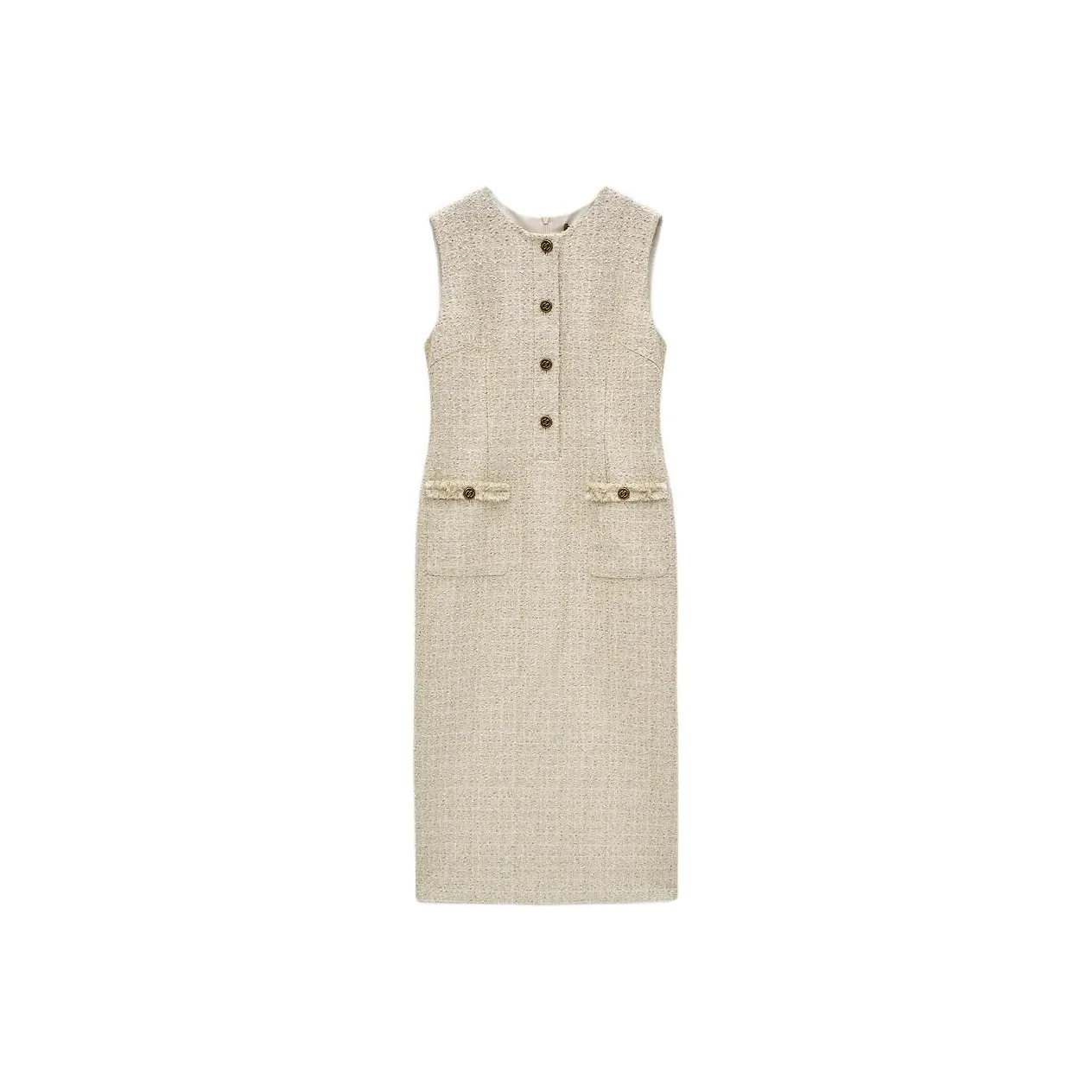 INSUN Без рукавов Платье Женское Шампанское Золото