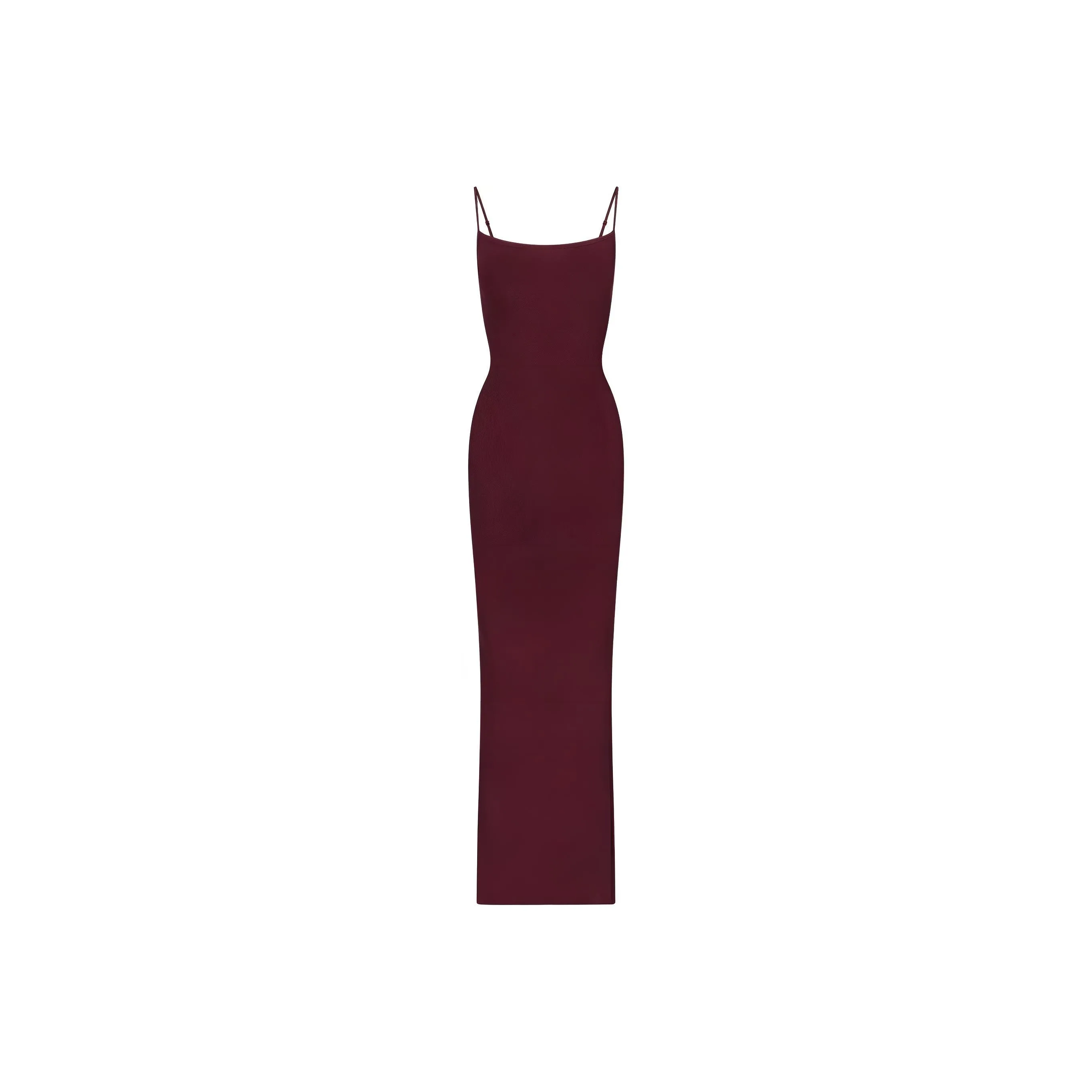 SKIMS FW24 SOFT LOUNGE LONG SLIP DRESS Slip Dresses Women's Bordeaux/Burgundy