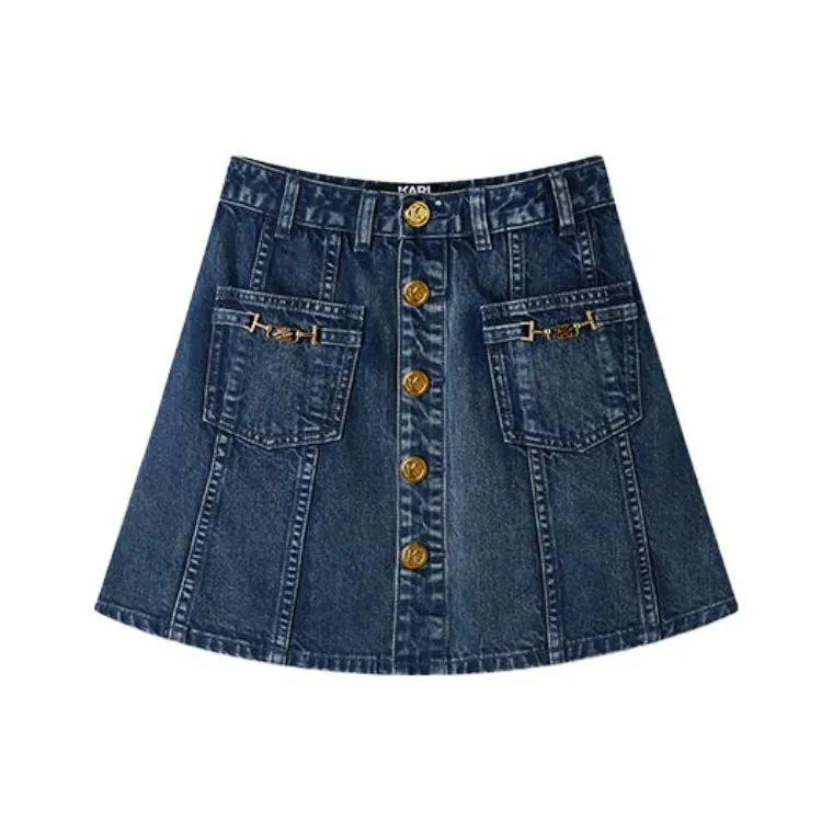 Karl Lagerfeld Джинсовые короткие юбки Женские Синие