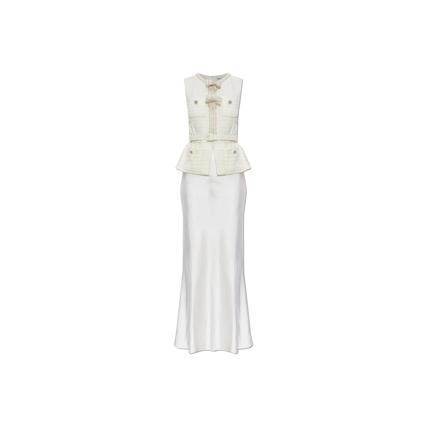 Self portrait Sleeveless Dress Women's Cream