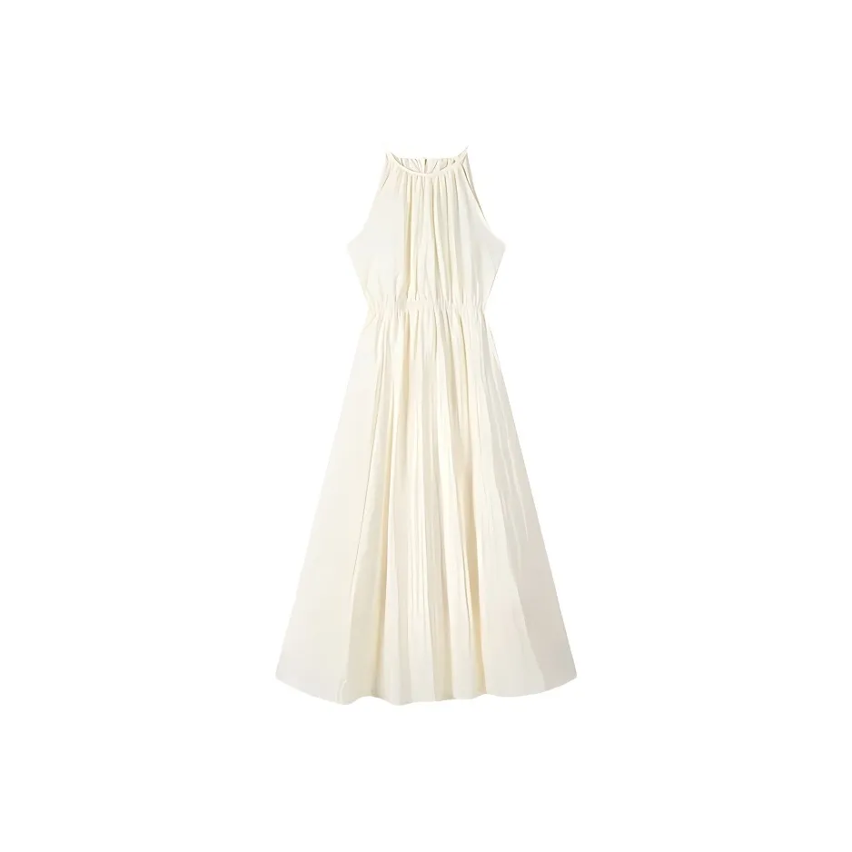 YGPRW Без рукавов Платье Женское Белое