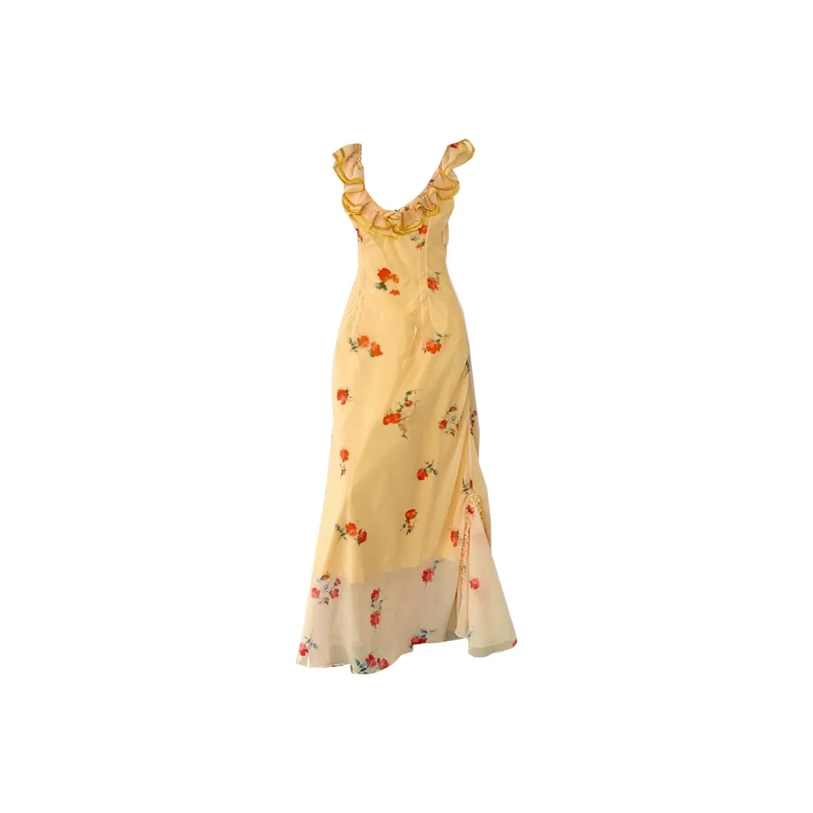 TENNE GIRL Slip Dress Women's Yellow