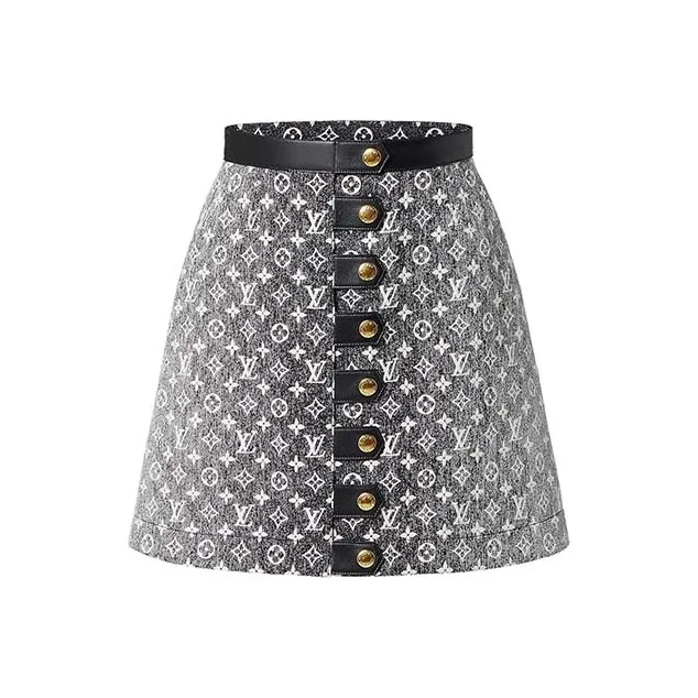 LOUIS VUITTON SS23 Casual Short Skirts Women's Gray Black