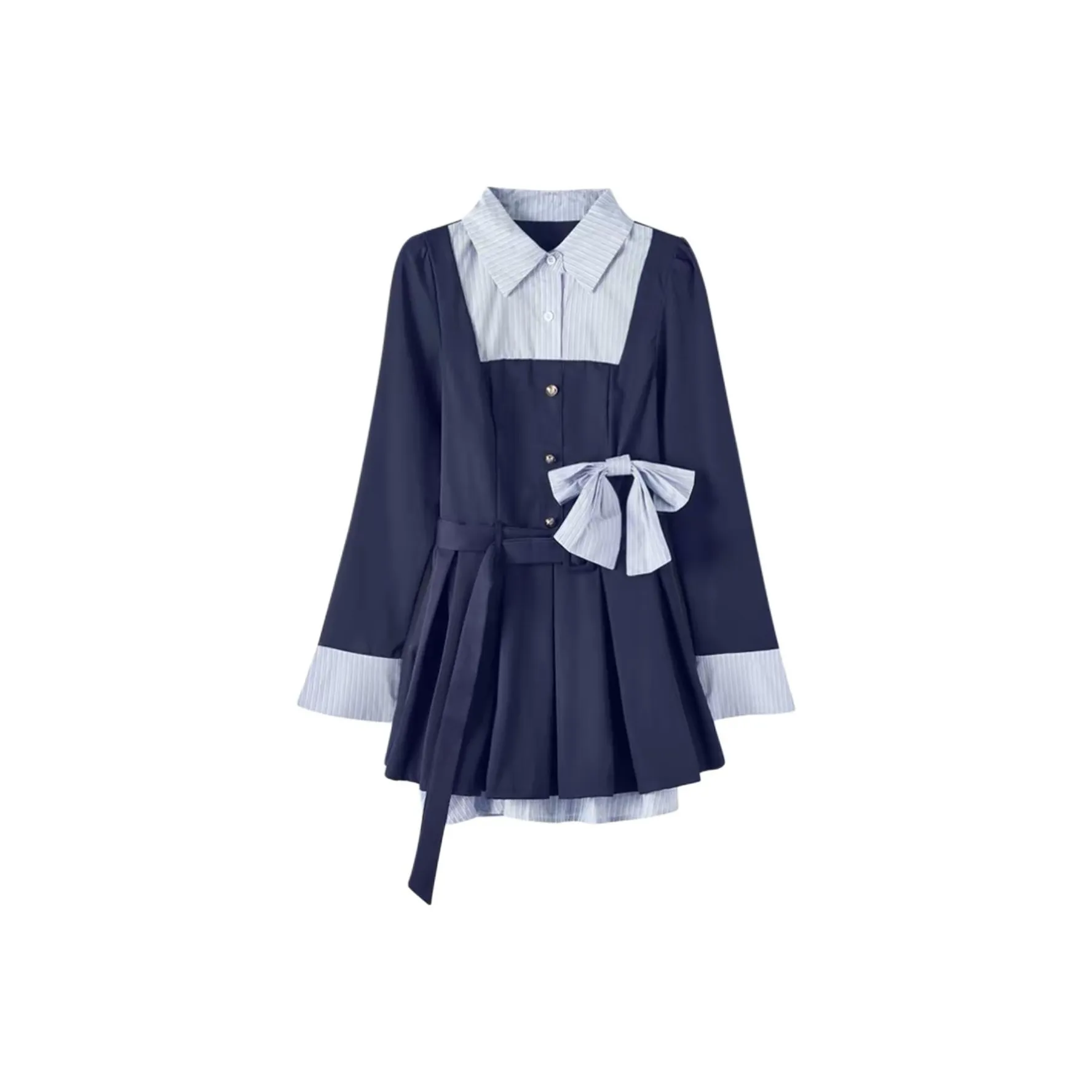 Nooidea Official Long Sleeved Dresses Women's Navy Blue