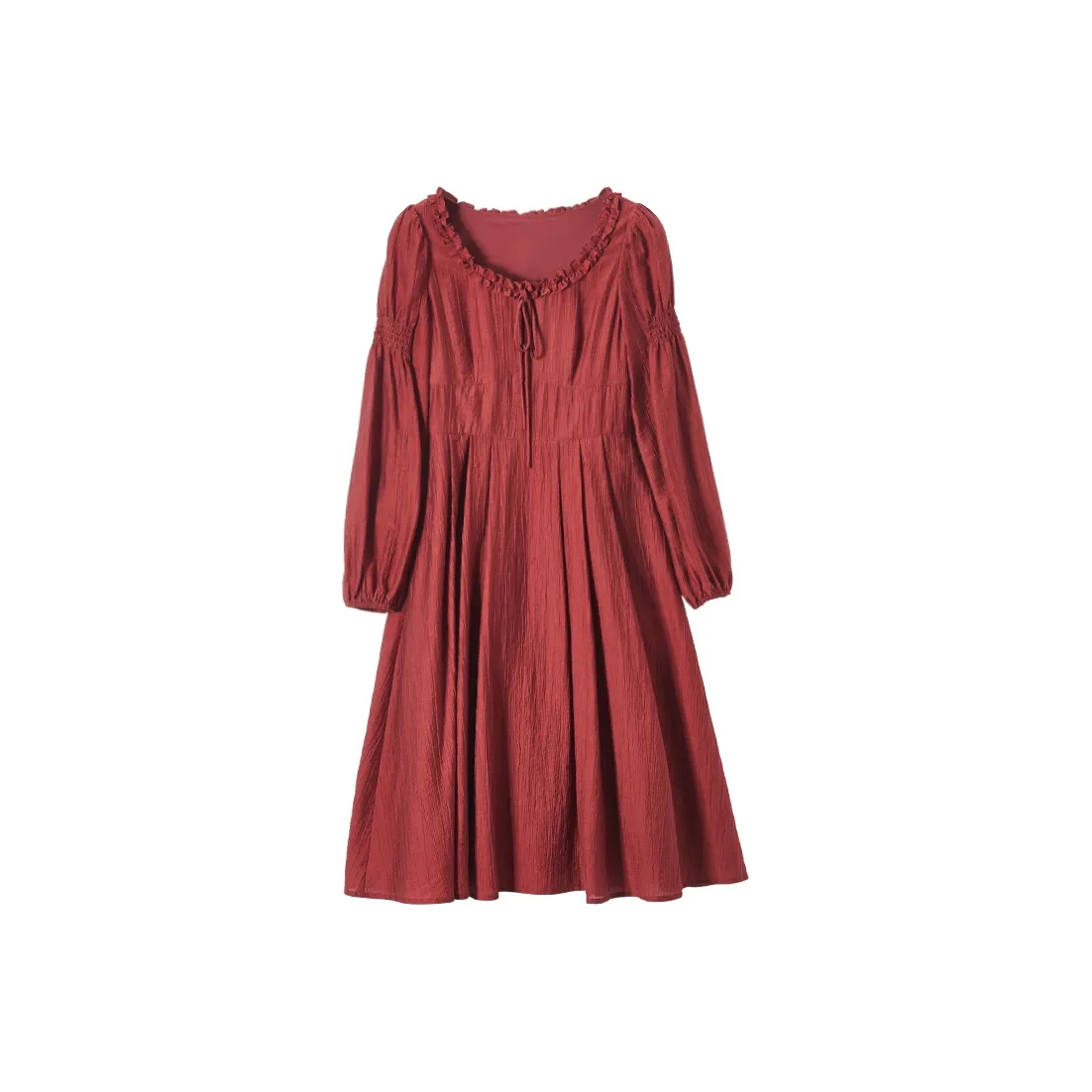 XIANGYING Длинное платье с длинными рукавами женское красное