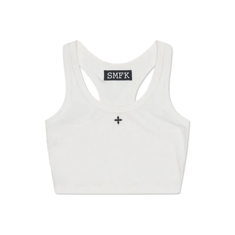 SMFK Снежно-горный белый Женские спортивные майки без рукавов