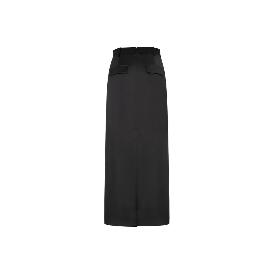 MO&CO Черные Женские Повседневные Длинные Юбки