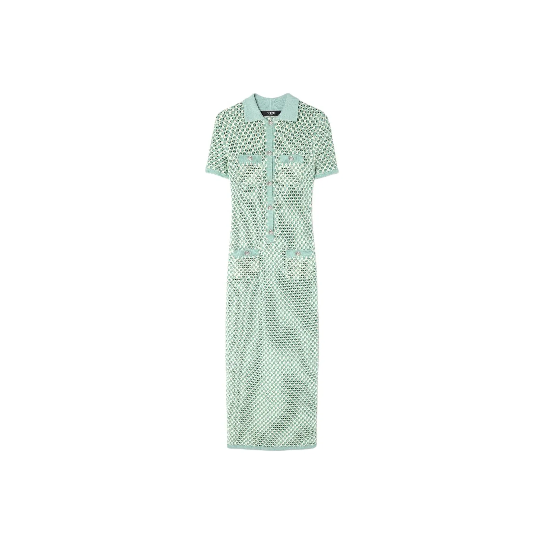 VERSACE Back Slit Detailed Dress