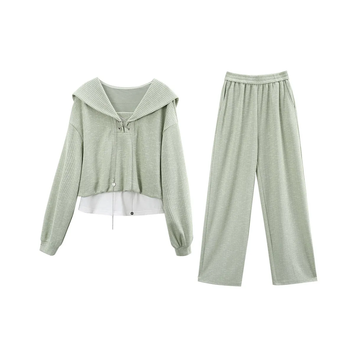 A Paradise For Awakening Casual Suit Women's Green