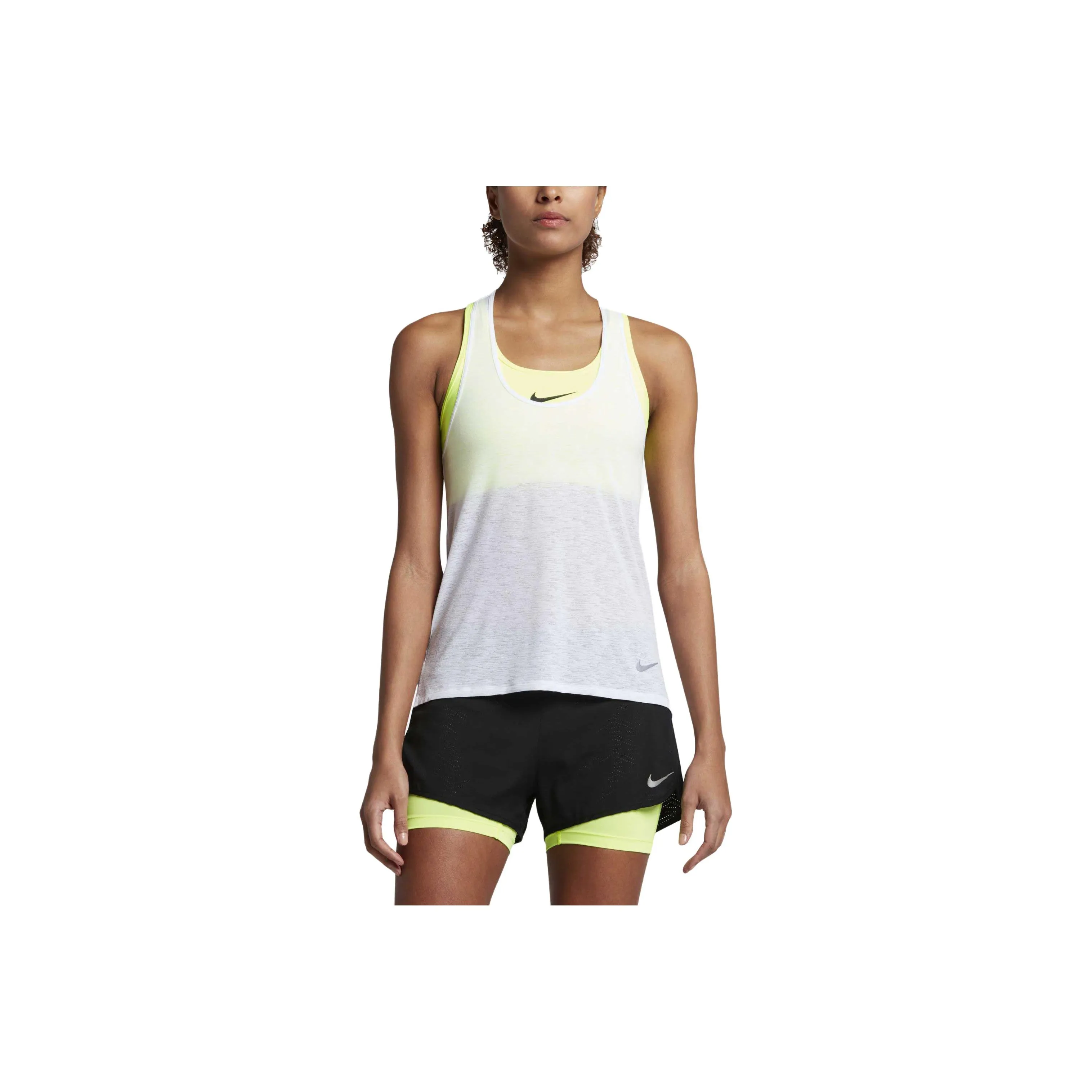 NIKE Белые Женские Спортивные Майки Без Рукавов