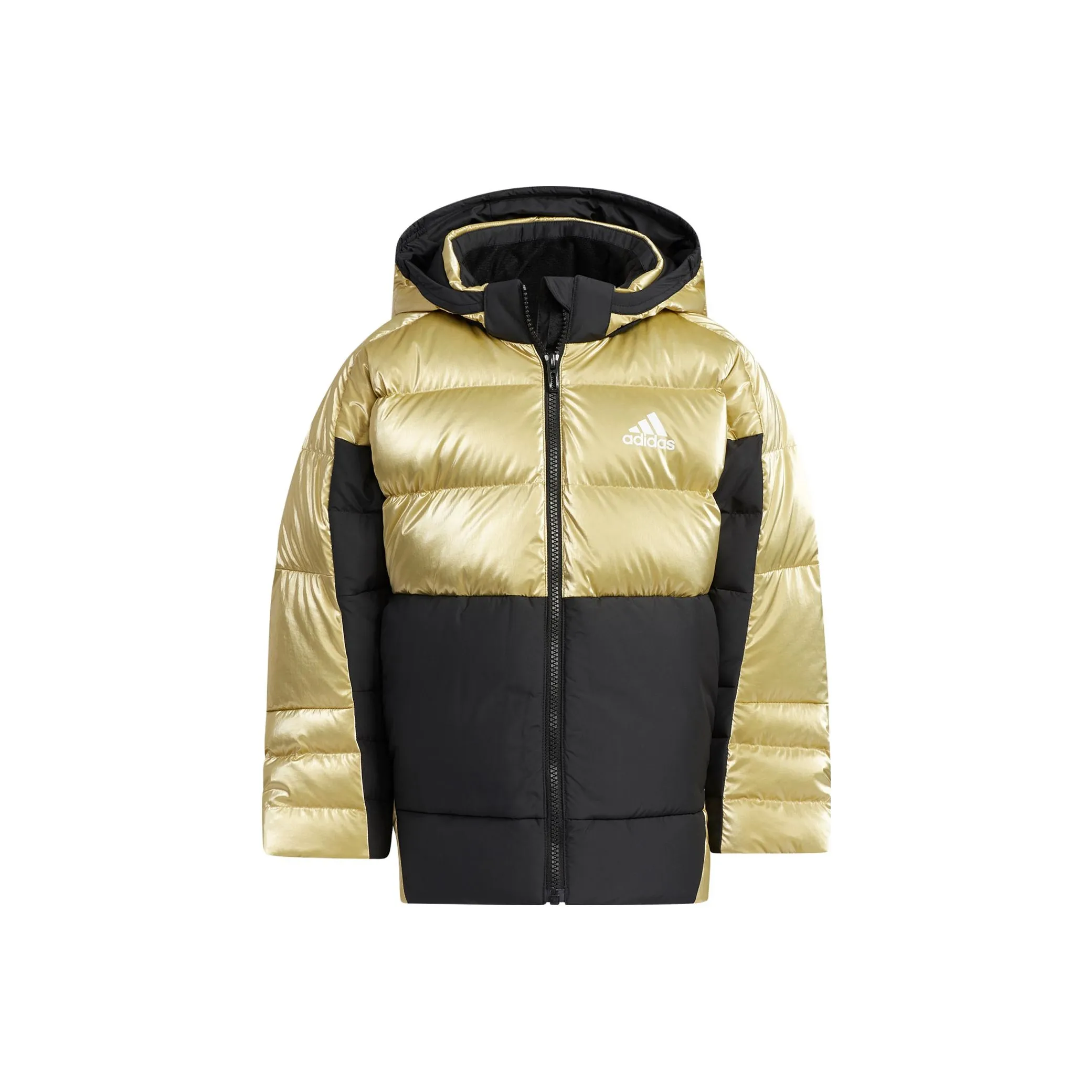 Adidas Пуховик Черный Золото Детский