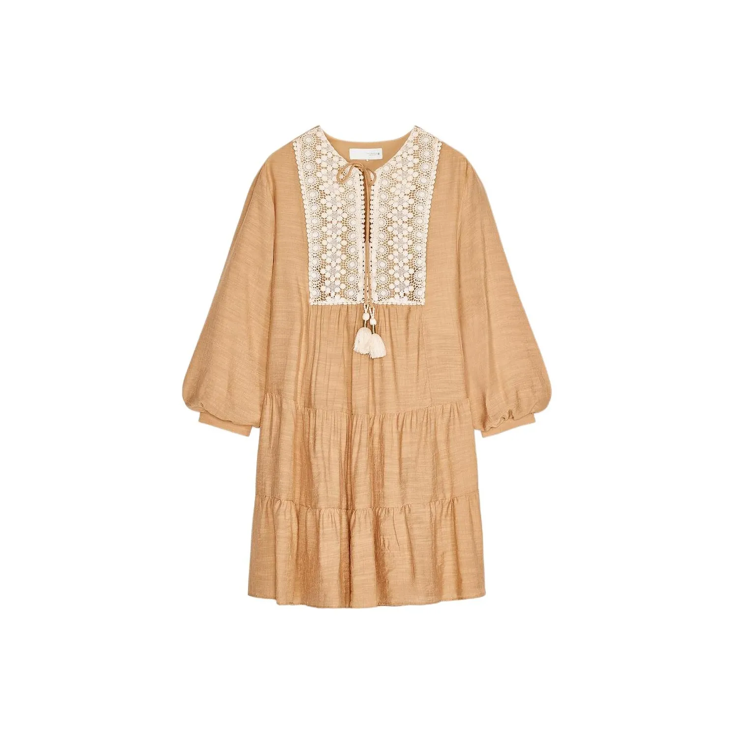 ZARA Long Sleeved Dress Women's Peach