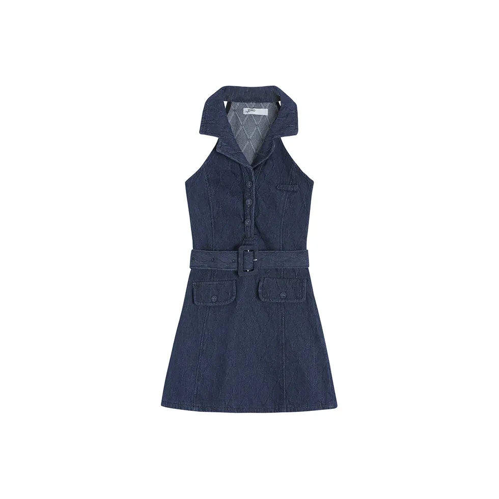 Frustration Garden Без рукавов Платье Женское Темно-синий