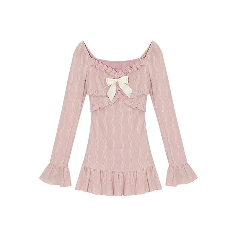 PLANE DRIFT Long Sleeved Dress Women's Pink