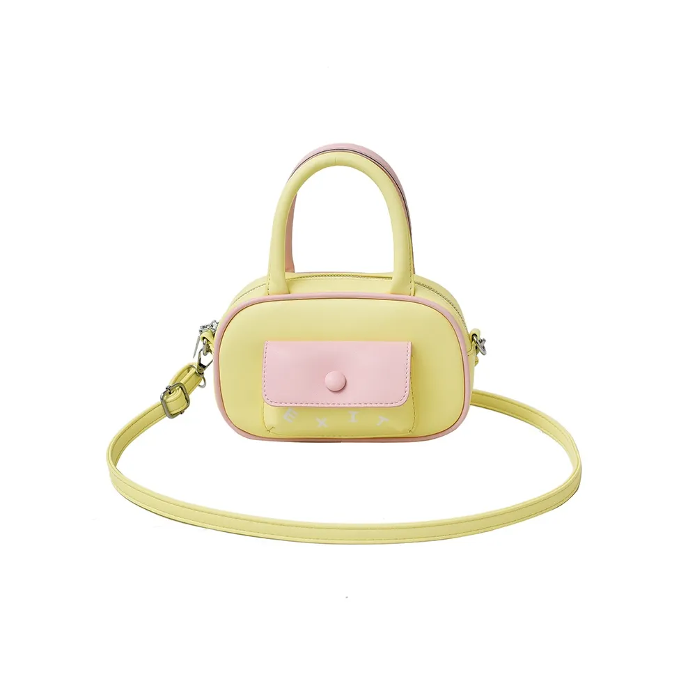 Homeboisportclub ПУ (полиуретан) Боулинг Сумка Женская Сумка Желтый Белый Фиолетовый Серебряный