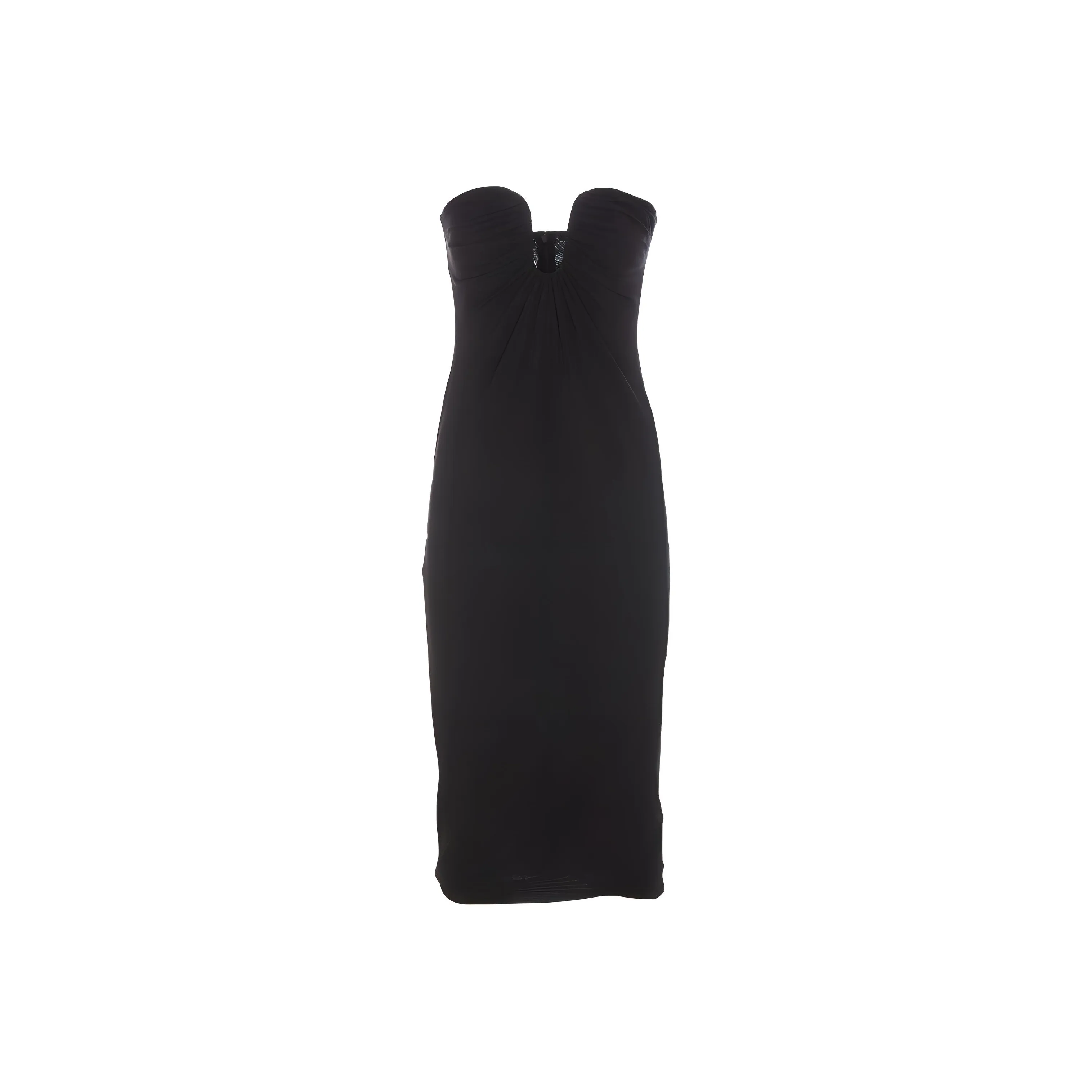 PINKO Evening Contoured Neckline Midi Dress