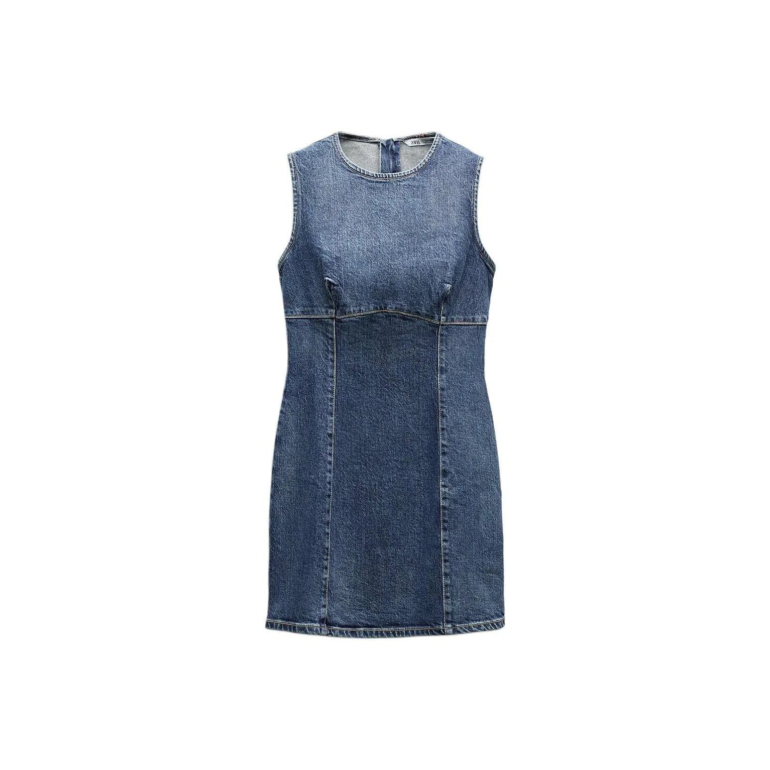 ZARA Trf Sleeveless Dress Women's Blue