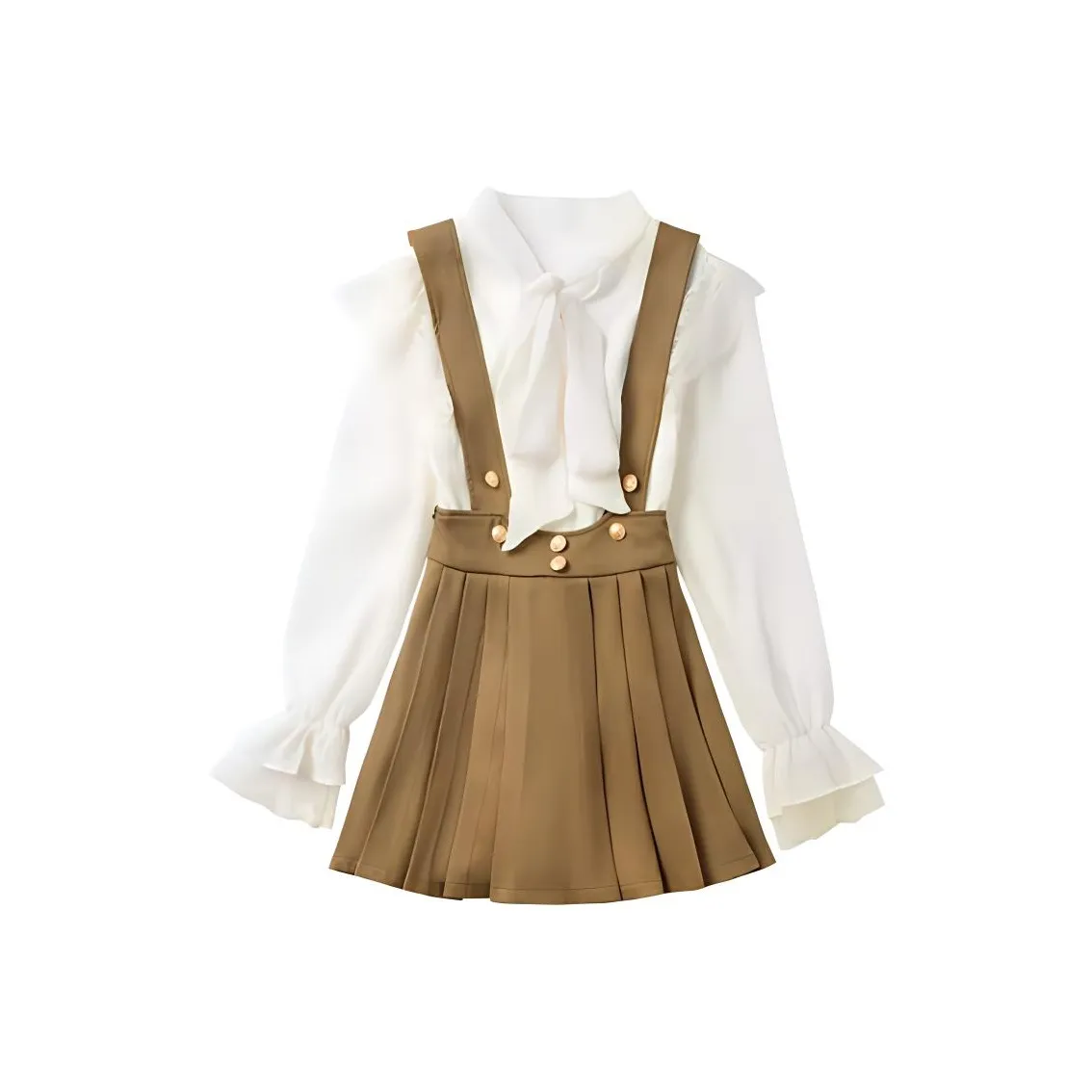 DEAR DEER PUFF Юбка Платье Женское Коричневое