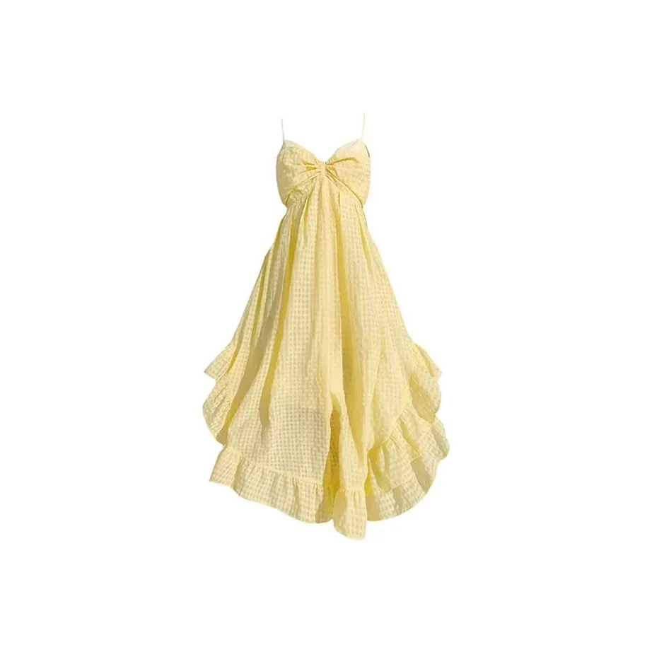 SECFLY OFFICIAL Slip Платье Женские Лимон