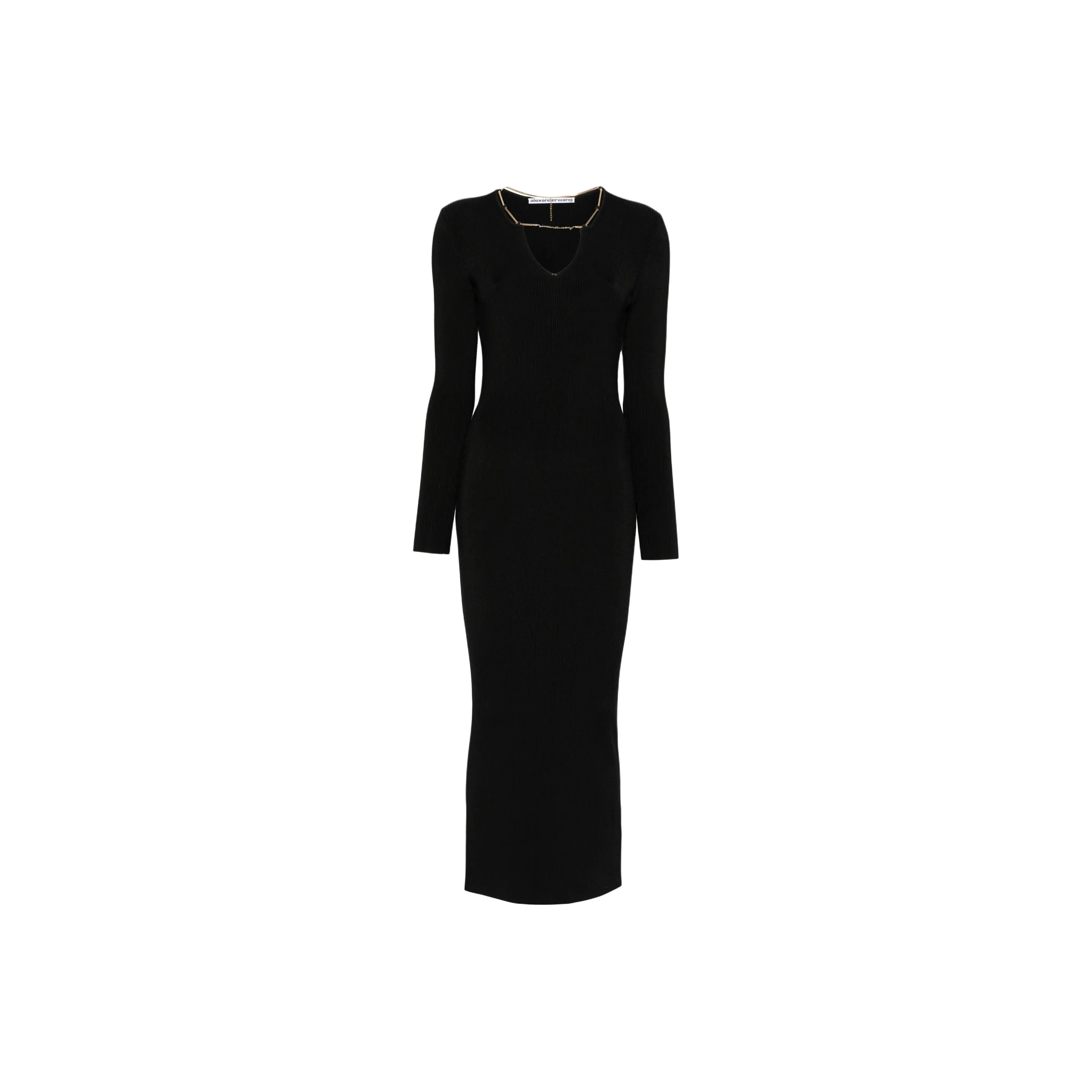 Alexander Wang V Neck Chain Detailed Maxi Dress