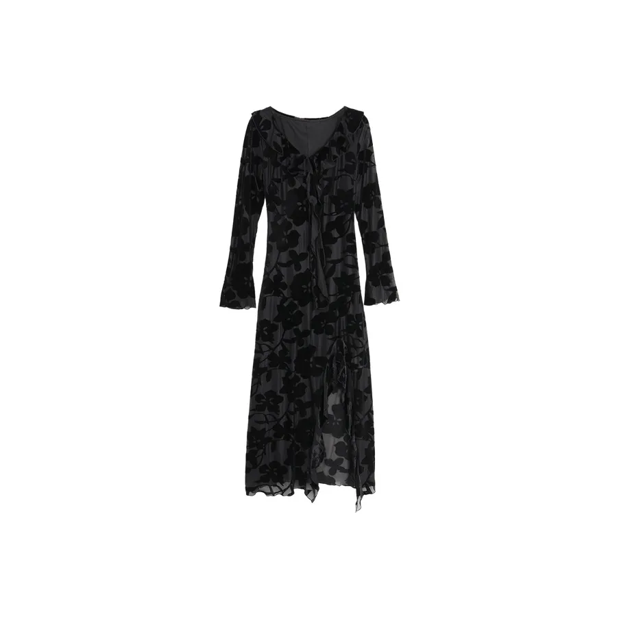 SETIROM Long Sleeved Dress Women's Black