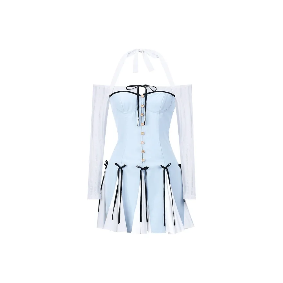 Girly Fancy Club Long-Sleeved Dresses Women's Multicolor