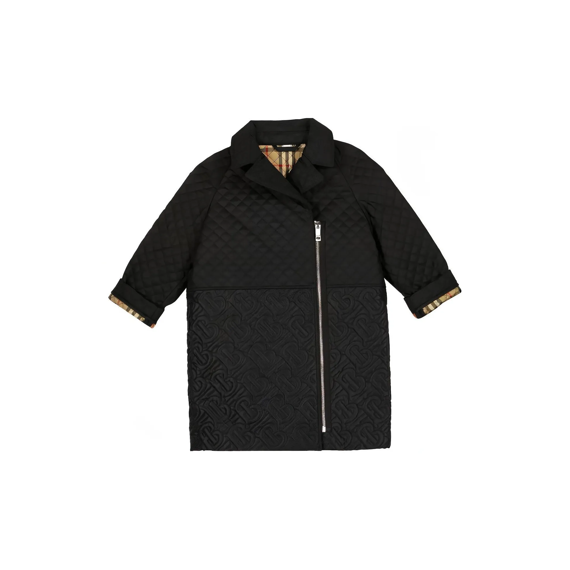 Burberry Хлопковый пуховик Черный Детский