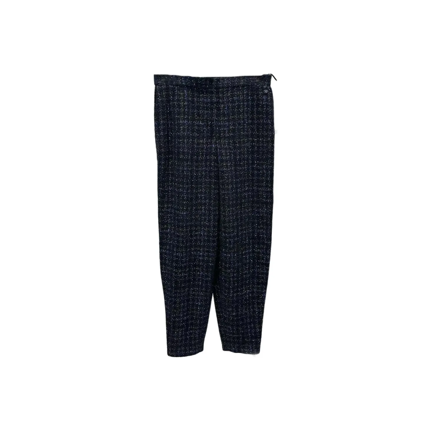 CHANEL Suit Trouser Women's Blue Gold