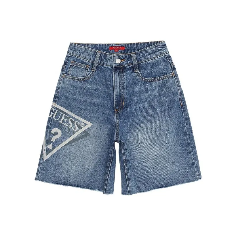 GUESS Светло-синие Женские Джинсовые Шорты
