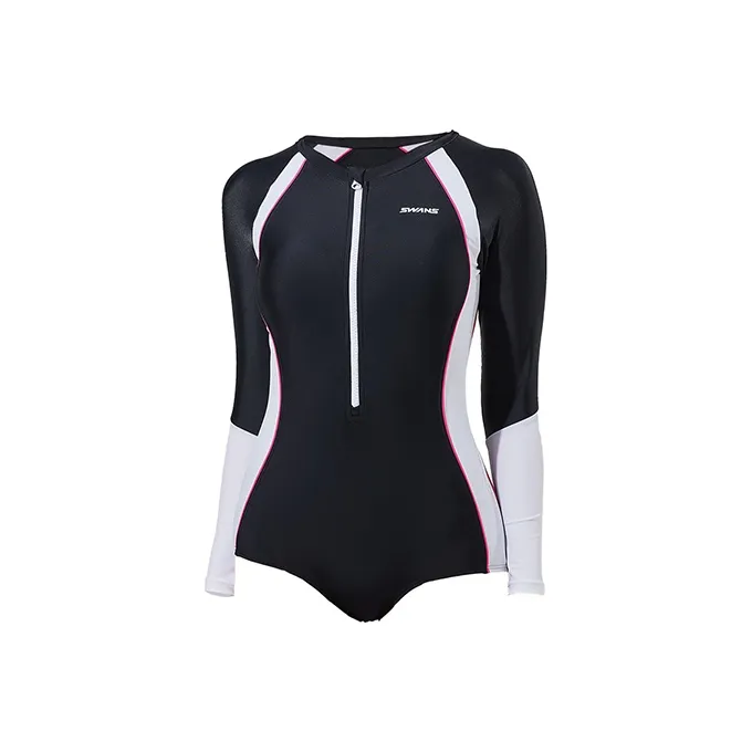 Swans One Piece Swimsuits Women's Black White