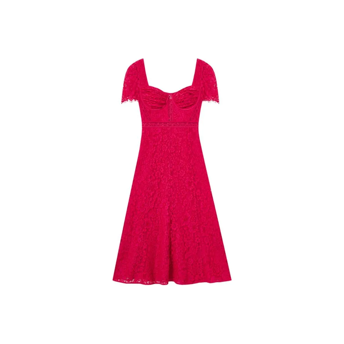 Self-portrait Heart-Shaped Neckline Laced Dress
