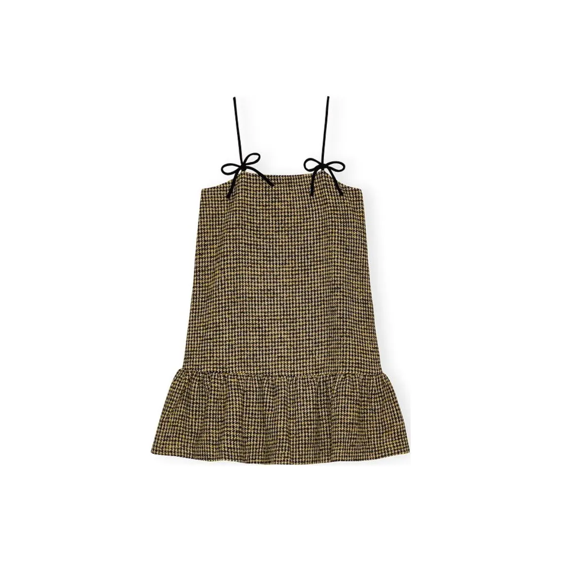 GANNI Платье-комбинация Женское Огненно-желтое