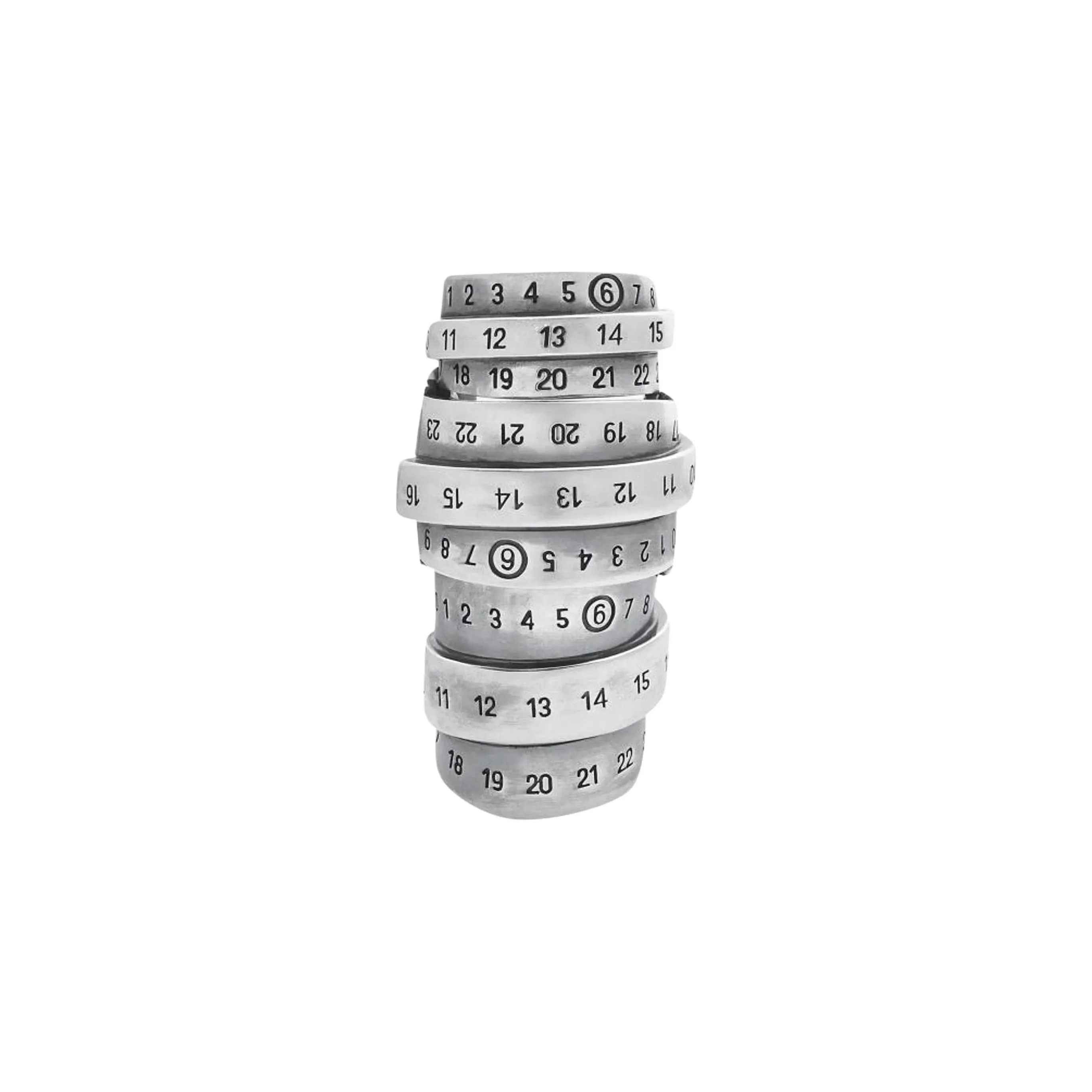 MM6 Maison Margiela Signautre Numbers Polished Finish Ring